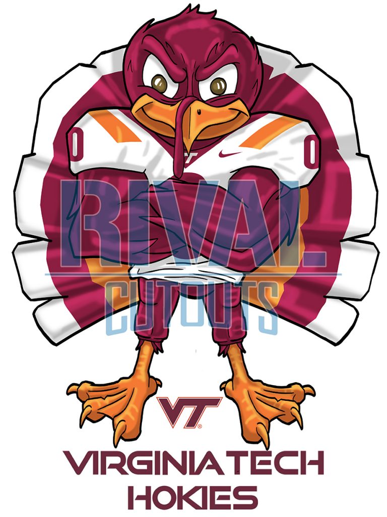 Virginia Tech Hokie Cartoon - The Moving Pencil