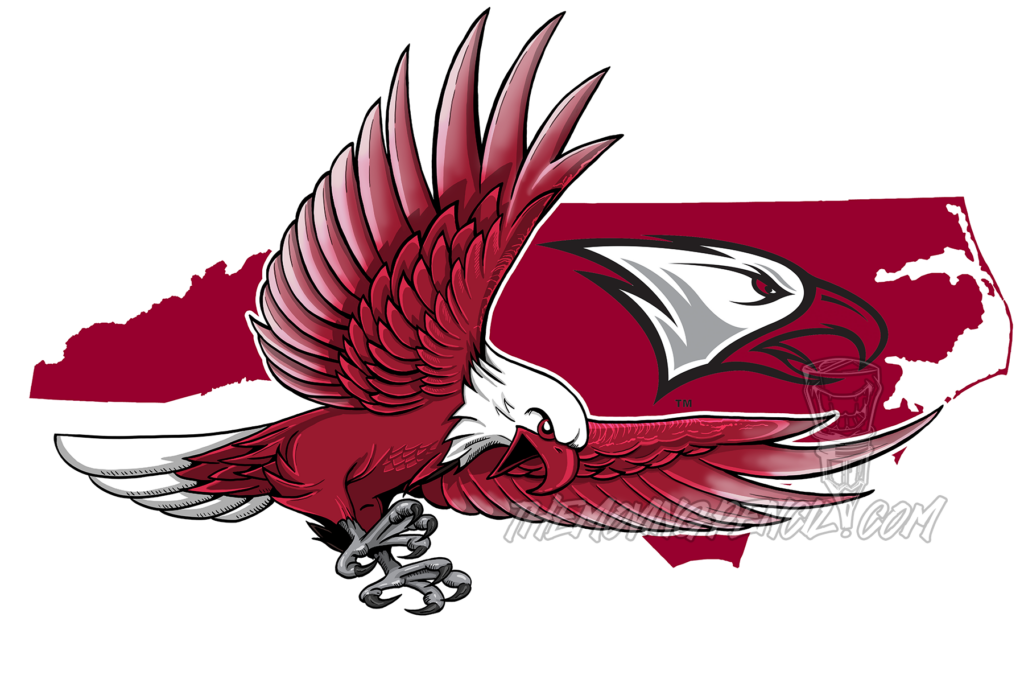 NC Central University Eagles - State Outline 2 Print - Fan Decor