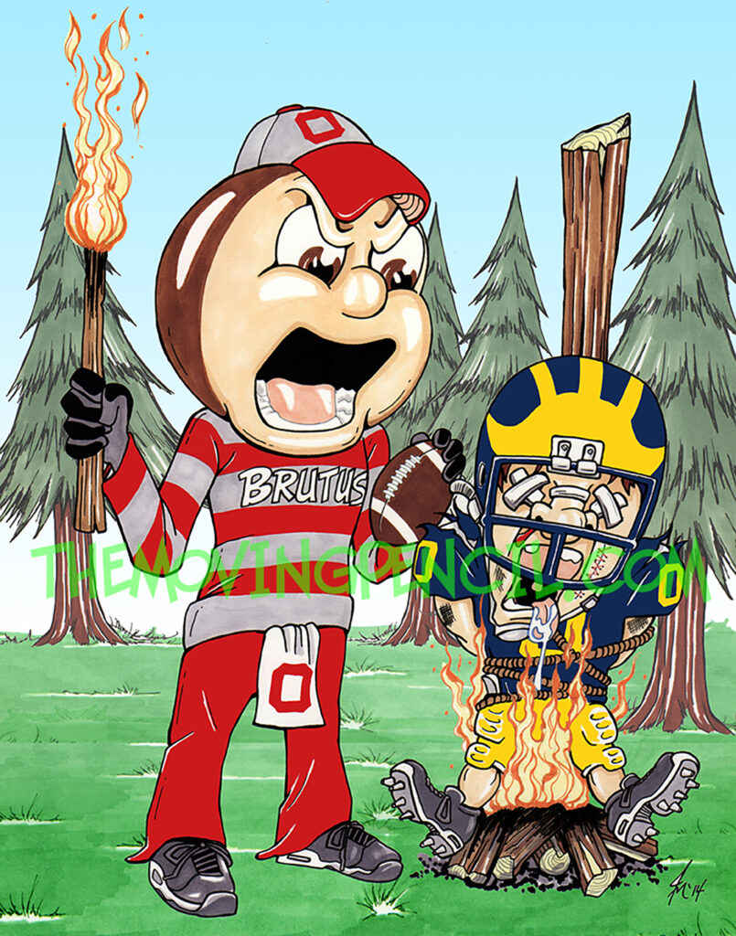 Ohio State Buckeyes vs Michigan Wolverines 2 Print – Fan Decor